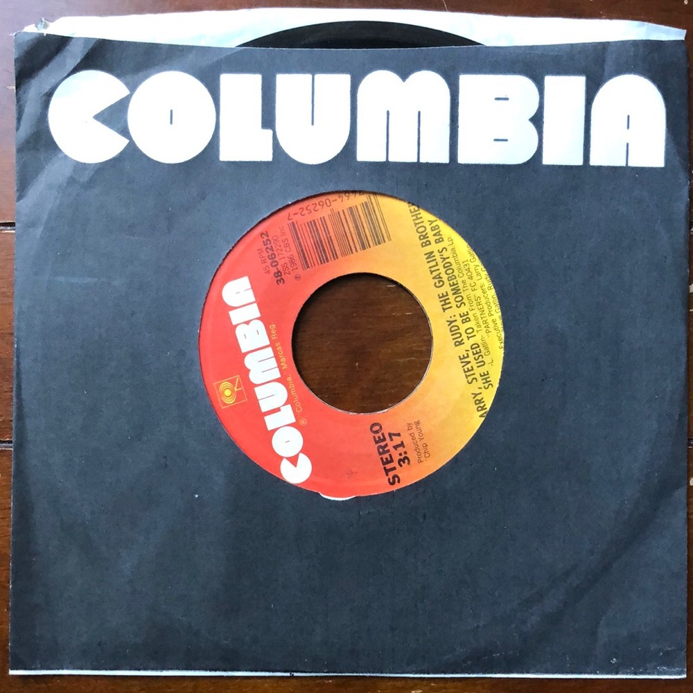 The Gatlin Brothers Being Alone Vinyl 45 Record '86